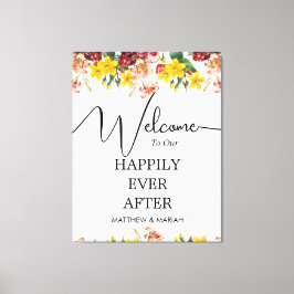 フローラ自然の歓迎を受けて幸結婚福に キャンバスプリント