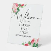 フローラ自然の歓迎を受けて幸結婚福に 台座サイン (正面)