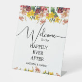 フローラ自然の歓迎を受けて幸結婚福に 台座サイン (正面)