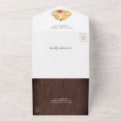 フローラ自然ボタニカルパンプキンバーンウッドズ結婚ズ オールインワン招待状 (外側)