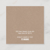 フローラ自然ボホクラフトスタッドイヤリングディスプレイ スクエア名刺 (裏面)