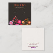 フローラ自然ボーホスタッドイヤリング表示 スクエア名刺 (正面/裏面)