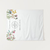 フローラ自然ポップ・アートのアップショップテーブルランナーの看板 タペストリー (正面(横))