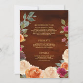 フローラ自然リースオールインワンテラコッタ結婚ズ 招待状 (裏面)