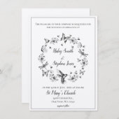 フローラ自然リースフォーマル結婚式招待状 招待状 (正面/裏面)