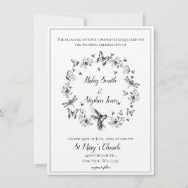 フローラ自然リースフォーマル結婚式招待状 招待状
