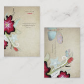 フローラ自然手作りの女性ビジネスカード 名刺 (正面/裏面)