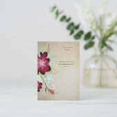 フローラ自然手作りの女性ビジネスカード 名刺 (スタンド正面)