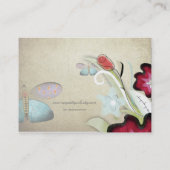 フローラ自然手作りの女性ビジネスカード 名刺 (裏面)