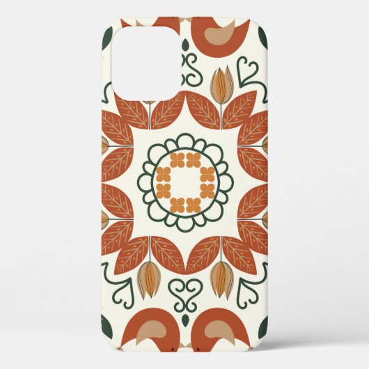フローラ自然抽象芸術幾何学模様(白) Case-Mate iPhoneケース (裏面)