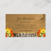 フローラ自然木目素朴樹樹皮モノグラム 名刺 (裏面)