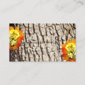 フローラ自然木目素朴樹樹皮モノグラム 名刺 (正面)