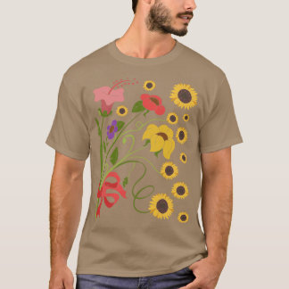 フローラ自然植物植物植物植物野草植物植物学 Tシャツ