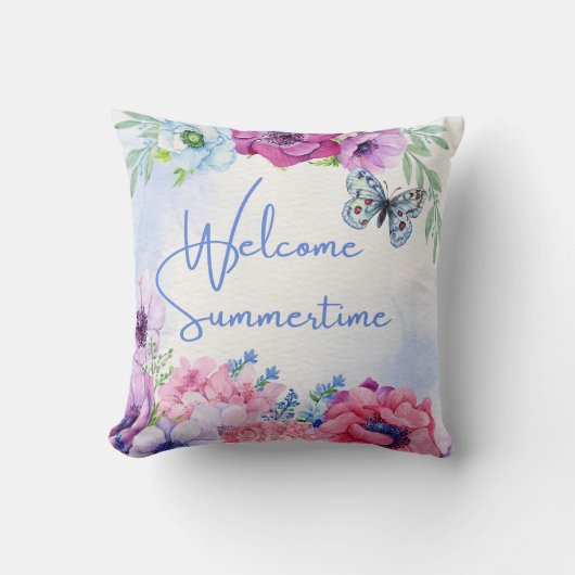 フローラ自然歓迎夏期 クッション (正面)