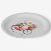フローラ自転車ダック紙プレート ペーパープレート (アングル)