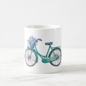 フローラ自転車水カラーデザインボホシック コーヒーマグカップ (中央)