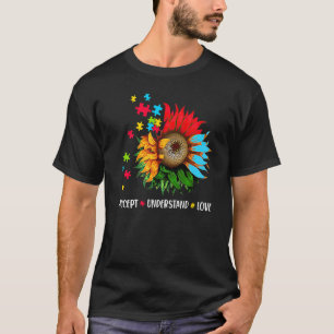 フローラ自閉症意識デイジー花母 Tシャツ
