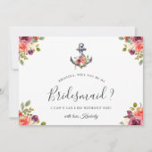 フローラ航海のいかりは私の花嫁になる 招待状 (正面)