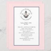 フローラ航海のいかりス結婚ピンクネイビーブルー (正面/裏面)