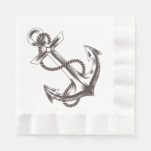 フローラ航海のいかりフラワー結婚パーティー 縁ありランチョンナプキン (正面)