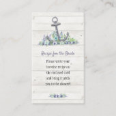 フローラ航海のいかりブライダルシャワー エンクロージャーカード (正面)