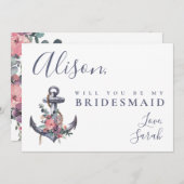 フローラ航海のいかりブリーズメイド提案カード 招待状 (正面/裏面)