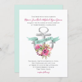 フローラ航海のいかり水結婚色 招待状