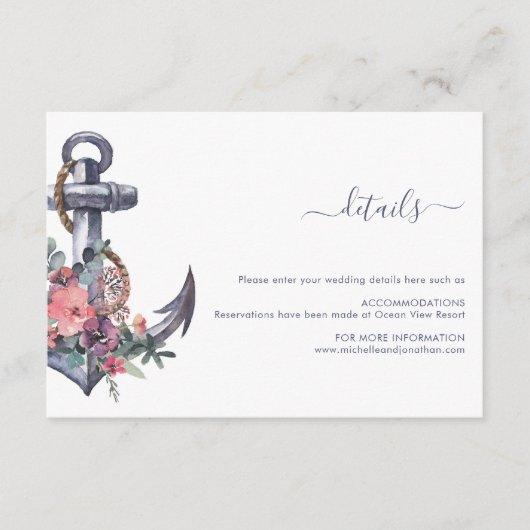 フローラ航海のいかり結婚のエンクロージャカード エンクロージャーカード (正面)