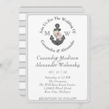 フローラ航海のいかり結婚ズシルバーグレイストライプ