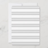 フローラ航海のいかり結婚ズシルバーグレイストライプ 招待状 (裏面)