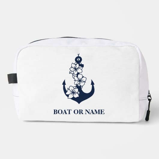 フローラ航海のカスタムいかりボートネームホワイト ドップキット (正面)