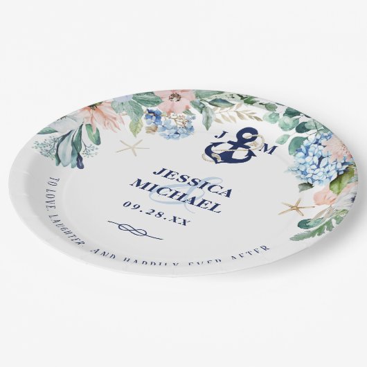 フローラ航海のビーチは楽しく結婚の後 ペーパープレート (アングル)