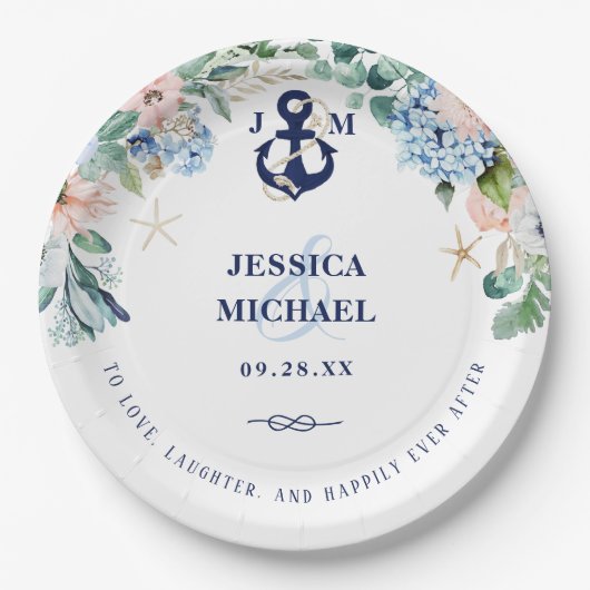 フローラ航海のビーチは楽しく結婚の後 ペーパープレート (正面)