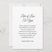 フローラ色の母の日用カード 招待状 (裏面)