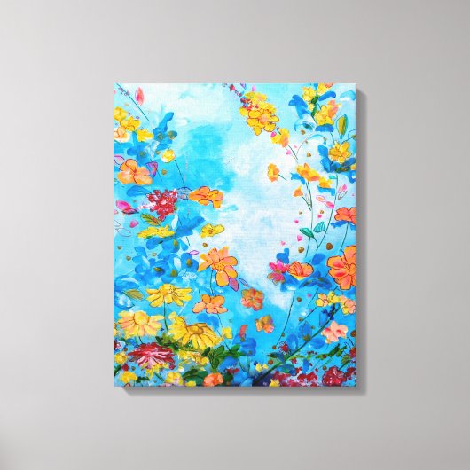 フローラ色彩の鮮やか帆布 キャンバスプリント (正面)