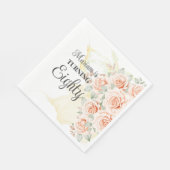 フローラ色彩の鮮やか80誕生日 スタンダードランチョンナプキン (角)