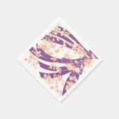 フローラ色紫 スタンダードカクテルナプキン (角)