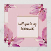 フローラ花が私の花のカードになる 招待状 (正面/裏面)