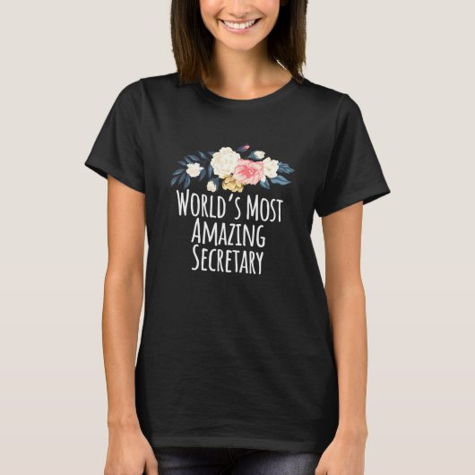 フローラ花の世界で最も素晴らしい秘書 Tシャツ (正面)