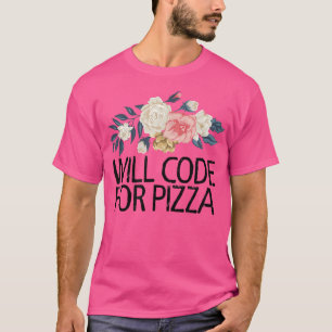 フローラ花の水の色おもしろいはPizzのコード Tシャツ