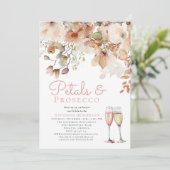 フローラ花びらとバブリープロセッコブライダルシャワー 招待状 (スタンド正面)