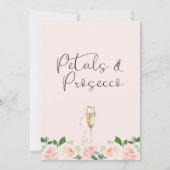 フローラ花びらとプロセッコブライダルシャワー 招待状 (裏面)