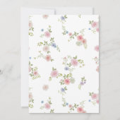 フローラ花びらとプロセッコブライダルシャワー 招待状 (裏面)