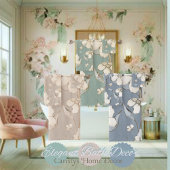 フローラ花びらクリームシェードオン淡い色のグリーンタール バスタオルセット