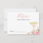 フローラ花びら&プロセッコブライダルシャワーアドバイスカード 招待状 (正面)