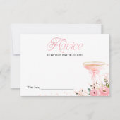 フローラ花びら&プロセッコブライダルシャワーアドバイスカード 招待状 (正面)