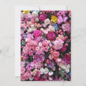 フローラ花カラフルバラ結婚式招待状 招待状 (裏面)