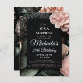 フローラ花サプライズ秘密バースデーパーティー 招待状 (正面/裏面)