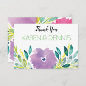 フローラ花サンキューカード 招待状 (正面/裏面)