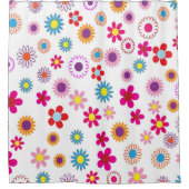 フローラ花デザイン シャワーカーテン (正面)